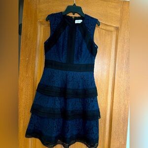 Eliza J Ruffle Fit and Flare Dress